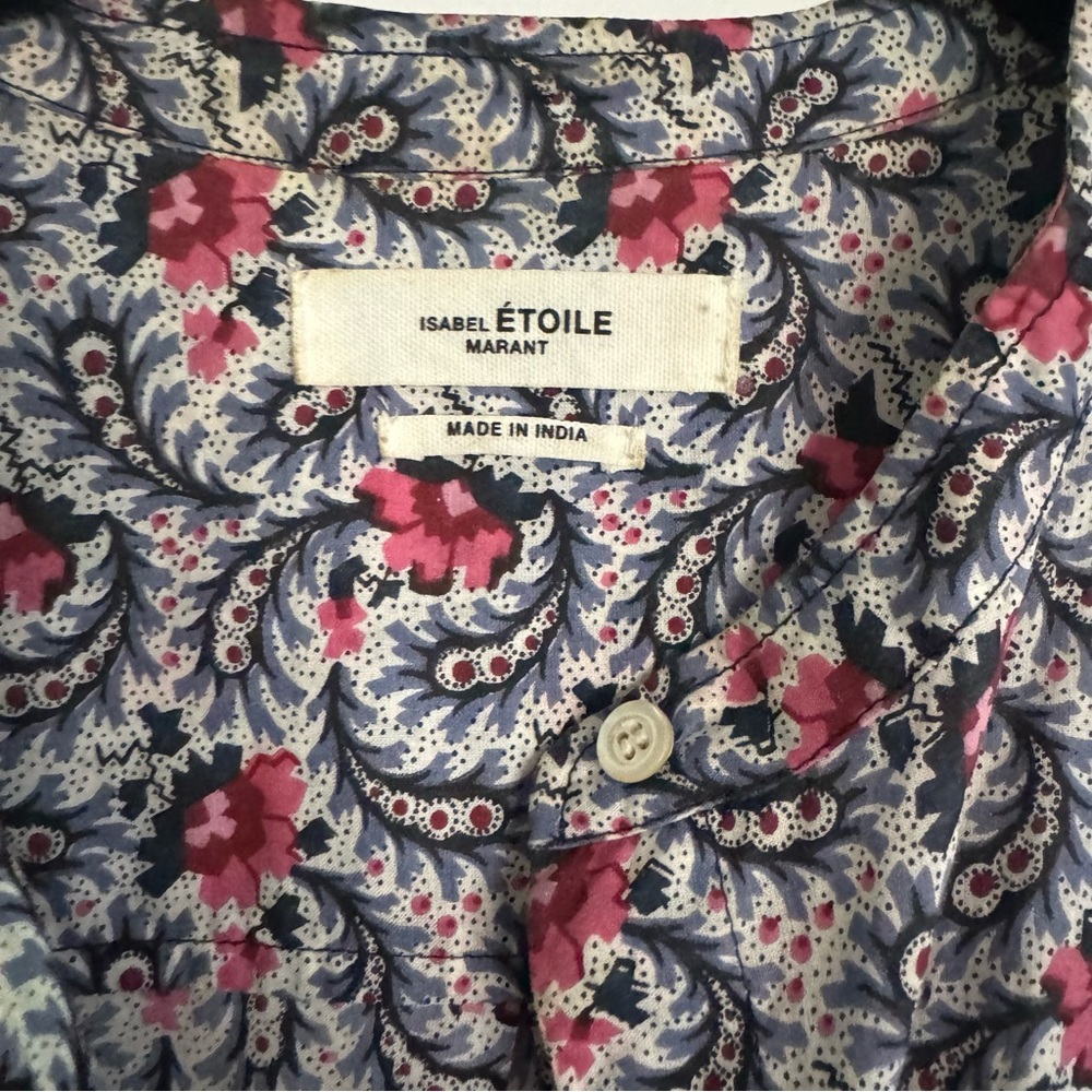 Isabel Marant Multicolor Paisley Print Blouse — White, Red, Black - Picture 4 of 7